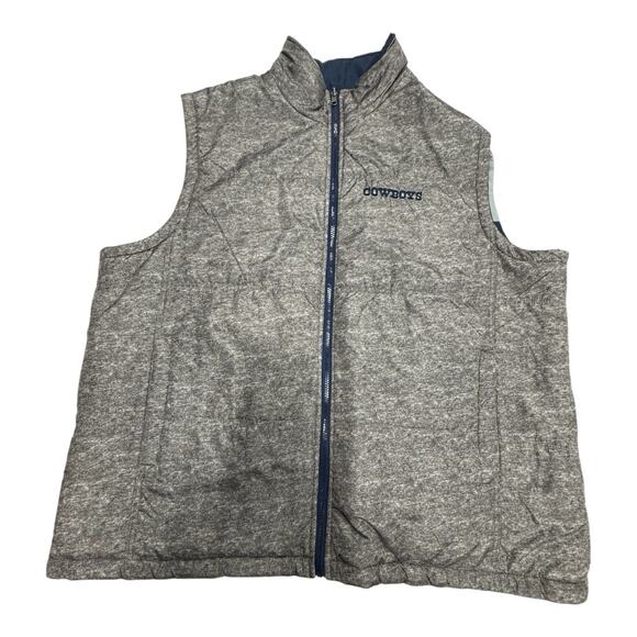 Dallas Cowboys Puffer Vest 3XL Men’s Reversible G-III Apparel NFL Sleeveless Zip - Picture 8 of 10